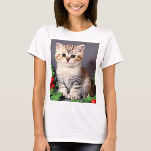 Camiseta Natais vintages Kitten e Holly