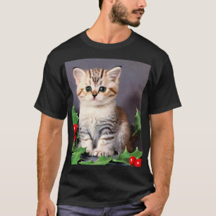 Camiseta Natais vintages Kitten e Holly