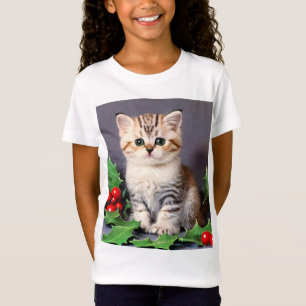 Camiseta Natais vintages Kitten e Holly