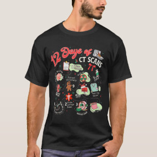 Camiseta Natal 12 Dias De Tecnólogo De Ct Tomografia Comput