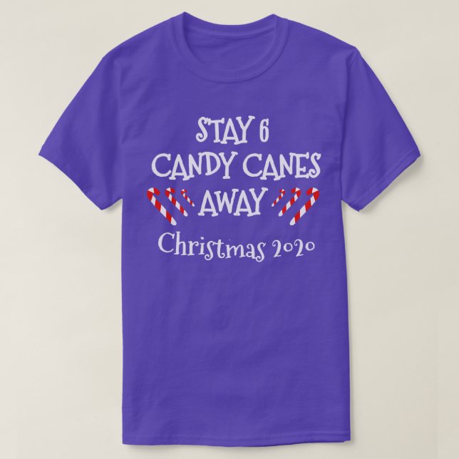 Camiseta Natal 2020 6 Canes Doces Longe 1 (Frente do Design)