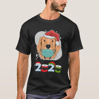 Camiseta Natal 2020 - Ouro de papoilas - Cachorro do Retrie