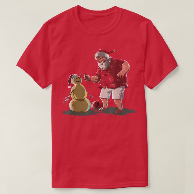 Camiseta Natal 2021 Xmas está chegando ao Partido Santas (Frente do Design)