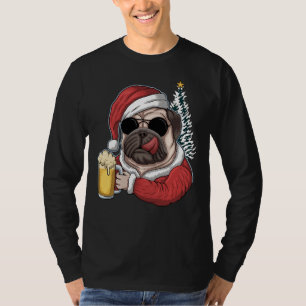 Camiseta Natal A Pitbull Cachorro Papai Noel