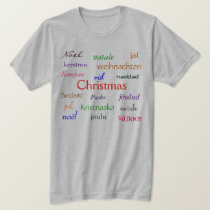 Camiseta Natal À Volta Das Cinzas E Cores De Heather Do Mun