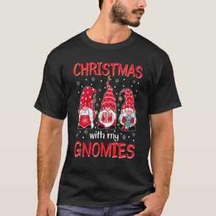 Camiseta Natal Acabou de Pendurar Com Minha Família de Gnom