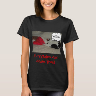 Camiseta Natal Acredita no Black and White Kitten
