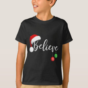 Camiseta Natal Acredite No Papai Noel Funny Xmas Família
