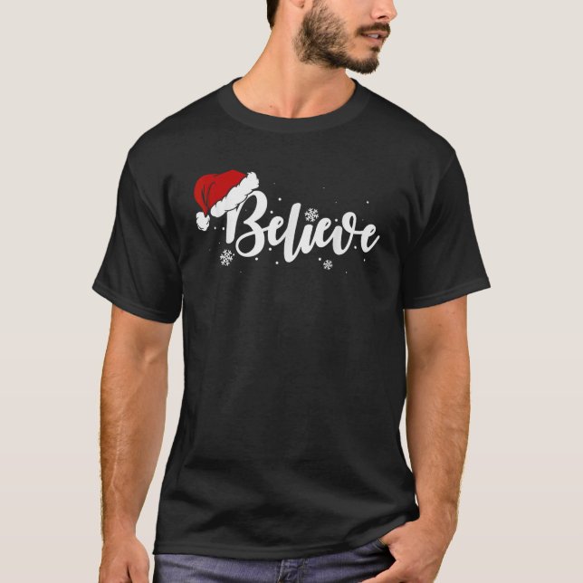 Camiseta Natal Acredite que Papai Noel acredita no Natal Ki (Frente)