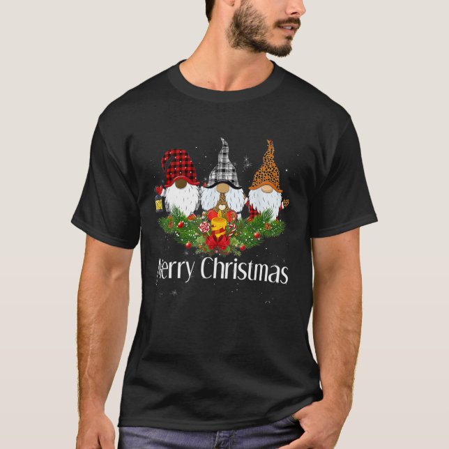 Camiseta Natal Africano-Americano do Gnomo Negro (Frente)