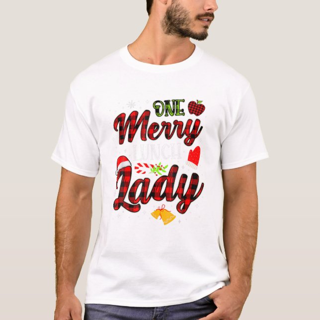 Camiseta Natal alegre da senhora do almoço (Frente)