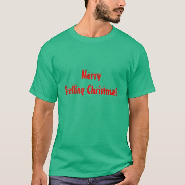 Camiseta Natal alegre de Frelling! (Frente)