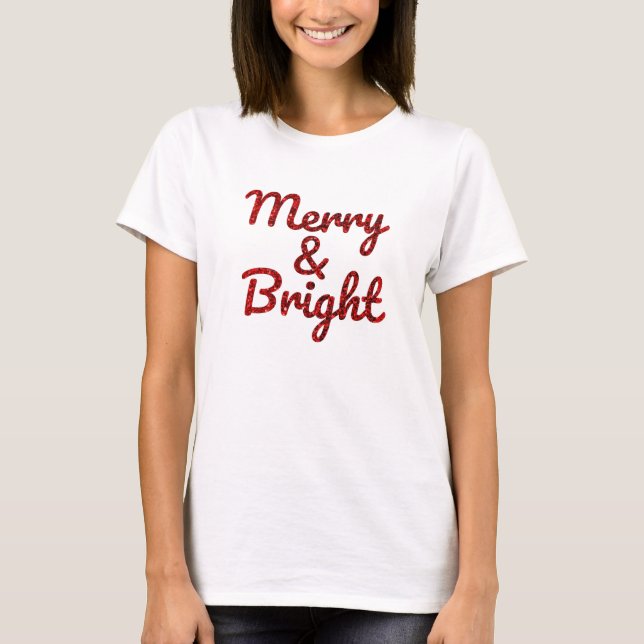 Camiseta Natal Alegre e Brilhante (Frente)