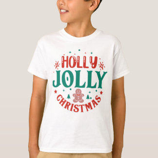 Camiseta Natal Alegre e Feliz Homem de Biscoito de Gengibre