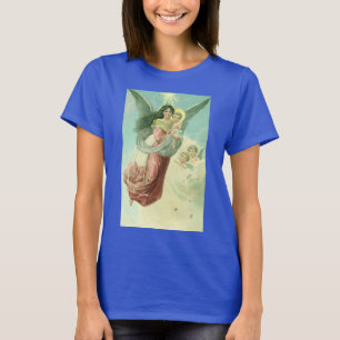 Camiseta Natal Antigo, Anjo Vitoriano com Menino Jesus