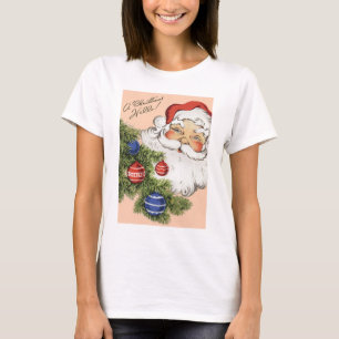 Camiseta Natal Antigo Olá! Alegre Papai Noel