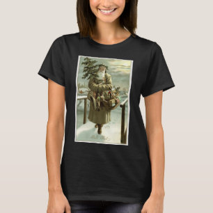Camiseta Natal Antigo, Papai Noel Vitoriano com Brinquedos