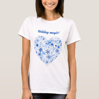 Camiseta Natal azul e branco