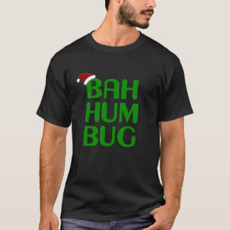 Camiseta Natal Bah Humbug Art Xmas Humbug Santa Hat
