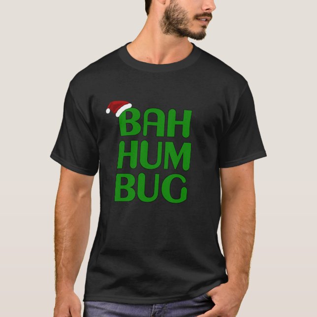 Camiseta Natal Bah Humbug Shirt Art Xmas Papais noeis de Hu (Frente)