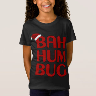 Camiseta Natal Bah Humbug Shirt-Xmas Humbug Santa Hat