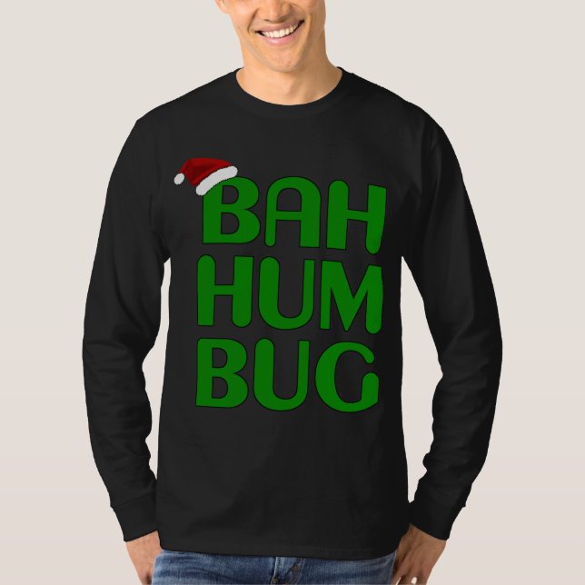 Camiseta Natal Bah Humbug Xmas Humbug Santa Hat (Frente)