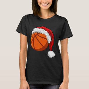 Camiseta Natal Ball Santa Hat Homens Esporte