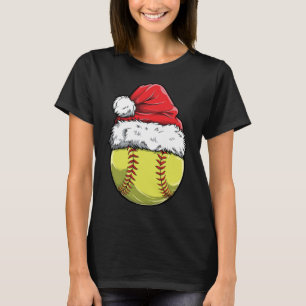 Camiseta Natal Ball Santa Hat Xmas Catcher Pit