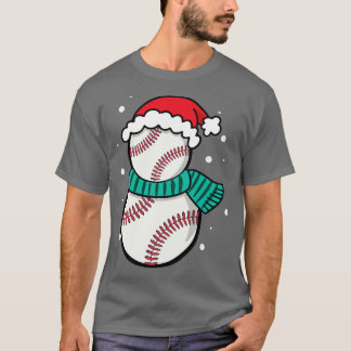 Camiseta Natal Baseball Santa Hat