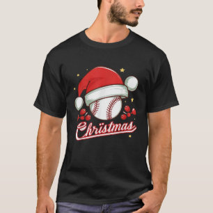 Camiseta Natal Baseball Xmas Santa Hall T Shirt