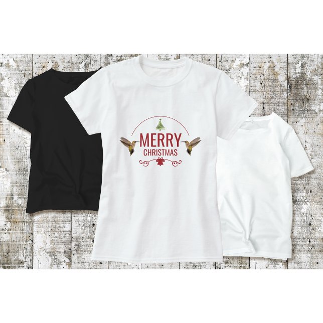 Camiseta Natal Beija-flor Branca (Criador carregado)