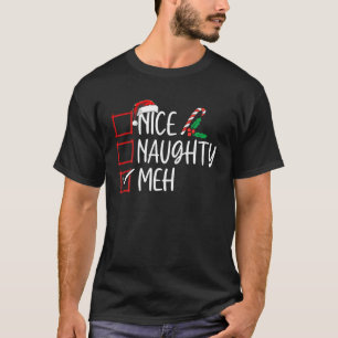 Camiseta Natal Belo Meh Nojento Lista Xmas Engraçada Mulher