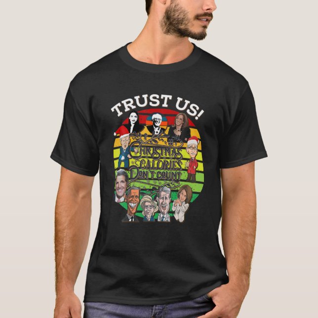 Camiseta Natal Biden Fauci Obama Pelosi Divertido Democrata (Frente)