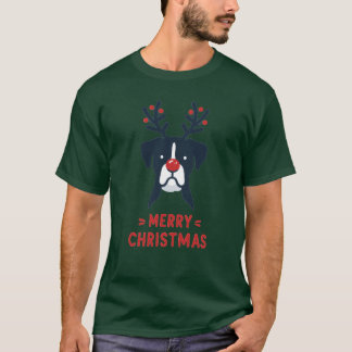 Camiseta Natal Boer Animais de Inverno Cachorros engraçado