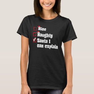 Camiseta Natal Bom Travesso Papai Noel Posso Explicar O Nat
