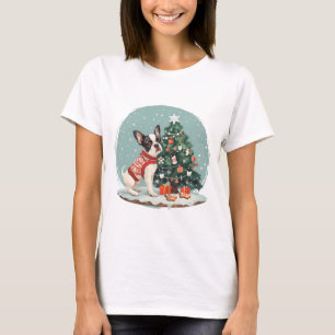 Camiseta Natal Boston Terrier Dog