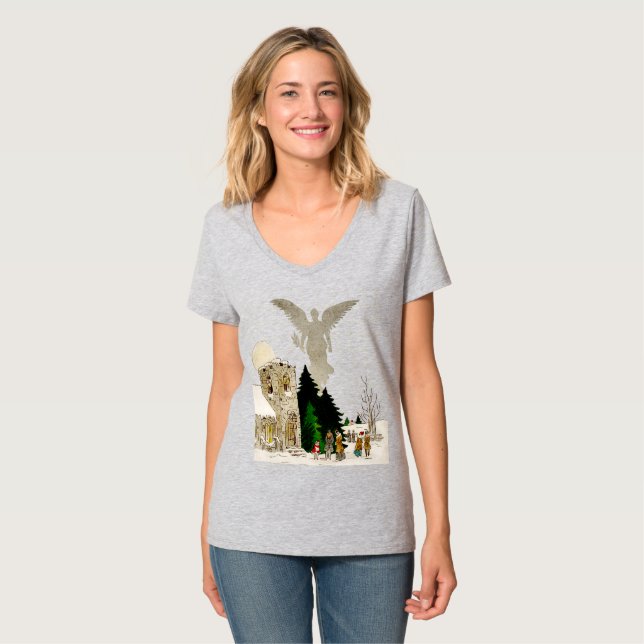 Camiseta Natal branco (Frente Completa)