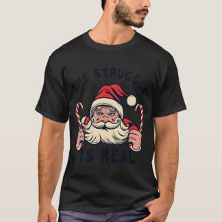 Camiseta Natal branco "A LUTA É REAL" retrô