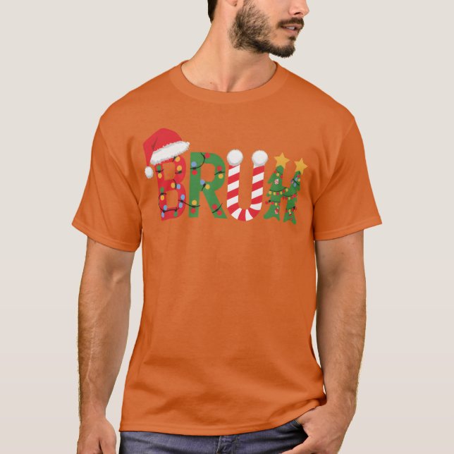 Camiseta Natal Bruh Engraçado Vintagem de Natal (Frente)