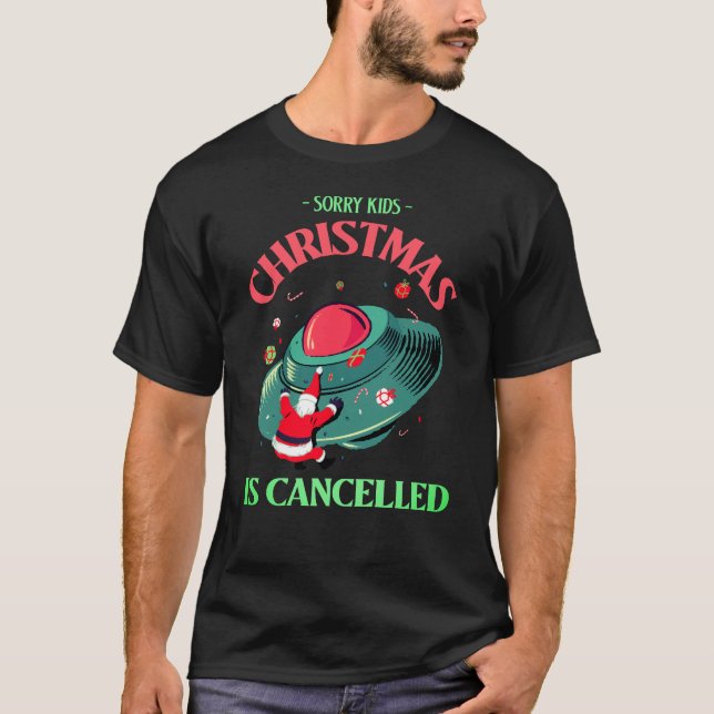 Camiseta Natal cancelado: Papais noeis de Alienígena aciden (Frente)