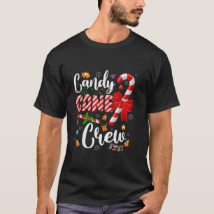 Camiseta Natal Candy Cane Luz Xmas Correspondente Família P