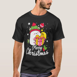 Camiseta Natal Cat Feliz Festa de Natal Papais noeis Christ