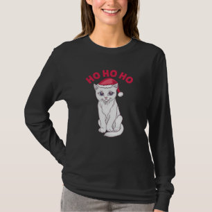 Camiseta Natal Cat Ho Ho Ho