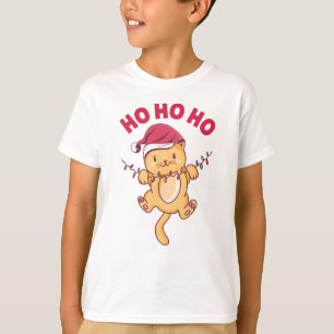 Camiseta Natal Cat Ho Ho Ho