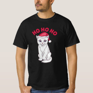 Camiseta Natal Cat Ho Ho Ho