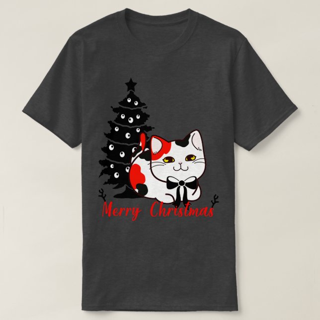 Camiseta Natal Cat Tee Catmas (Frente do Design)