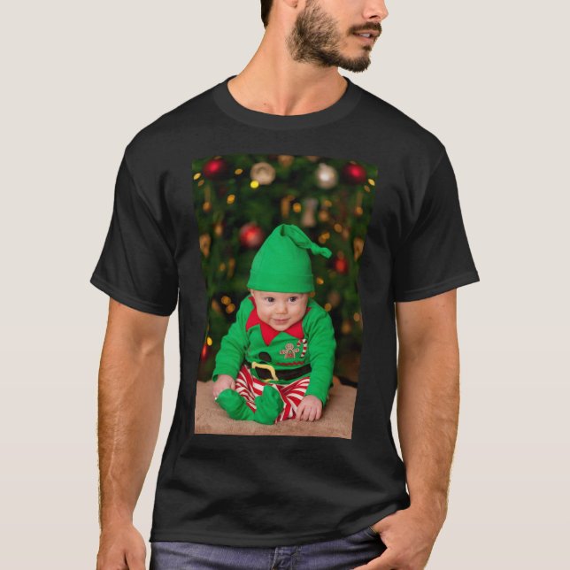 Camiseta Natal com foto e texto personalizados (Frente)