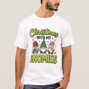 Camiseta Natal Com Meu Design de Gnome Gnomies