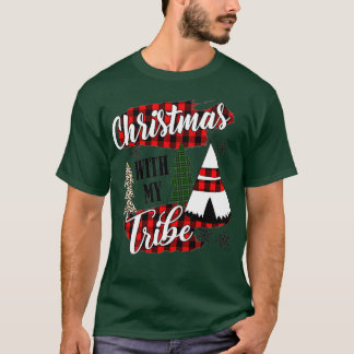 Camiseta natal com meu leopardo da família pajama da tribo