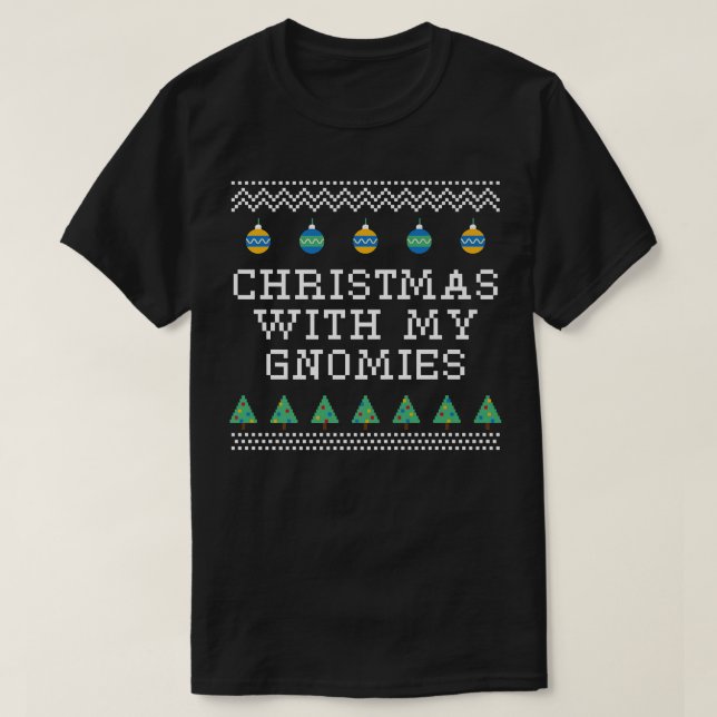 Camiseta Natal Com Meus Amigos Xmas Felizes Natal E (Frente do Design)